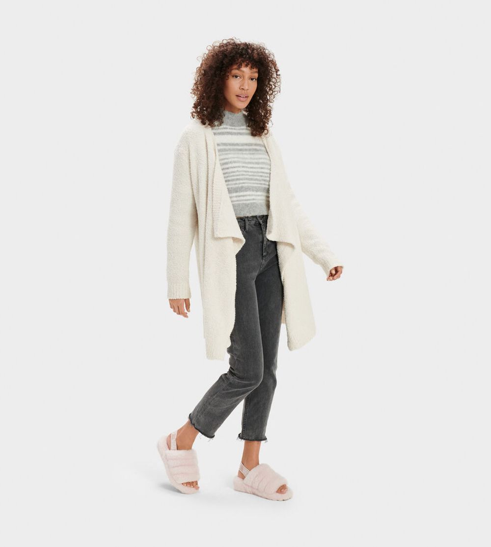 Ugg Cardigan Womens - Ugg Phoebe Wrap White - 487NXHDVM